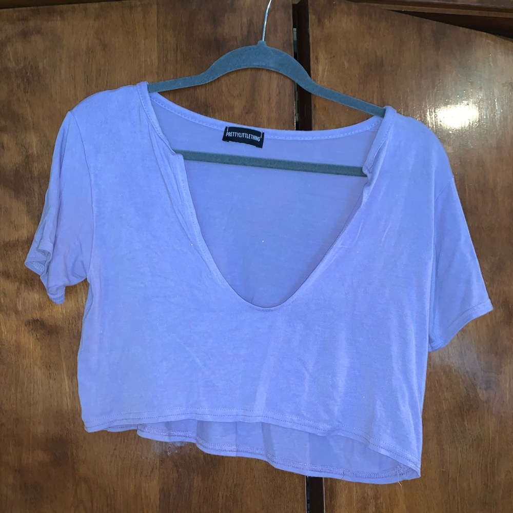 Prettt little thing v-neck crop top
